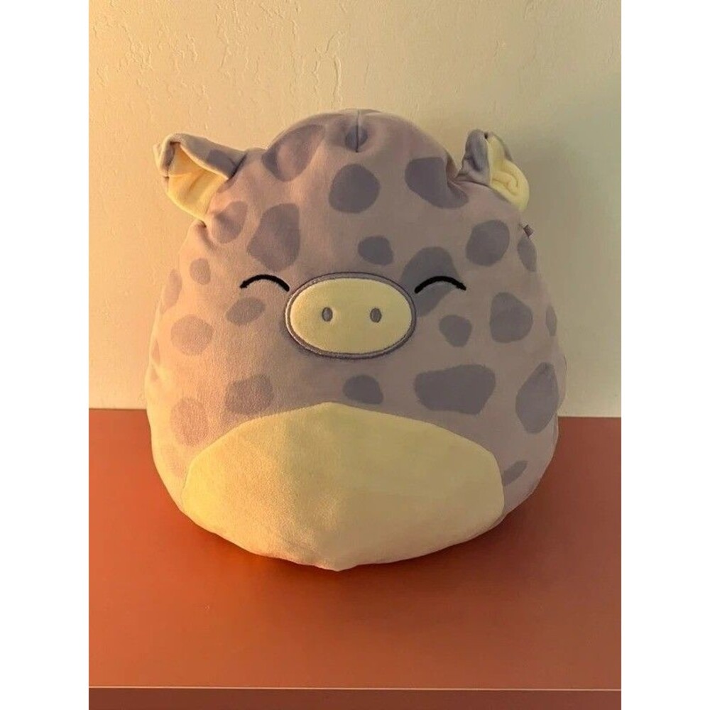 Squishmallows 11-inch Pammy the Pig soft spotted purple plush from the 2023